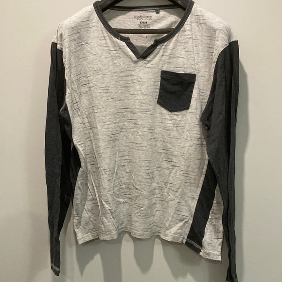 STOCKHOMME Evolution Grey Long Sleeve T-shirt with chest pocket XL - Picture 3 of 9